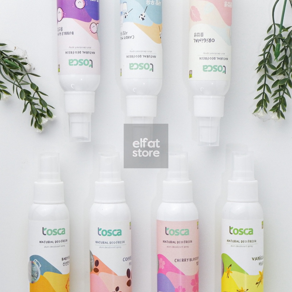 TOSCA Deodorant Spray 100 ml Natural Deodorant Tawas Cair Atasi Bau Ketiak 100% Non Alkohol