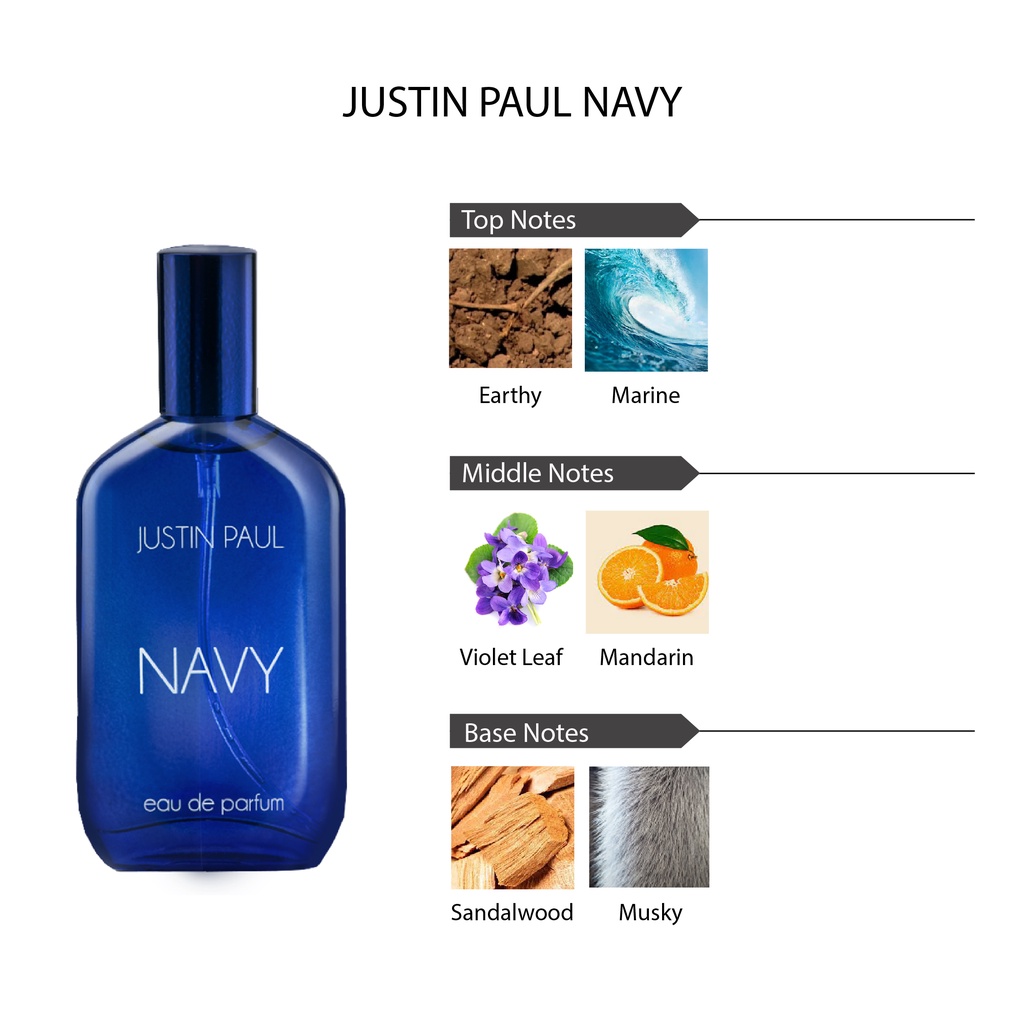 Jual Justin Paul Navy Edp Ml Shopee Indonesia