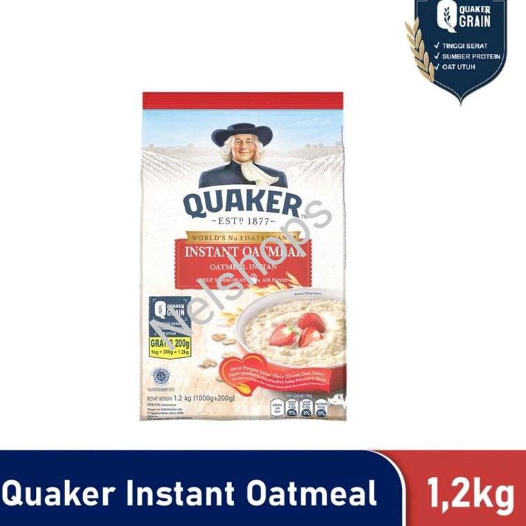 

[KODE PRODUK Y7FBW5149] Quaker Instant Oatmeal 1200 gr Merah 1.2 kg