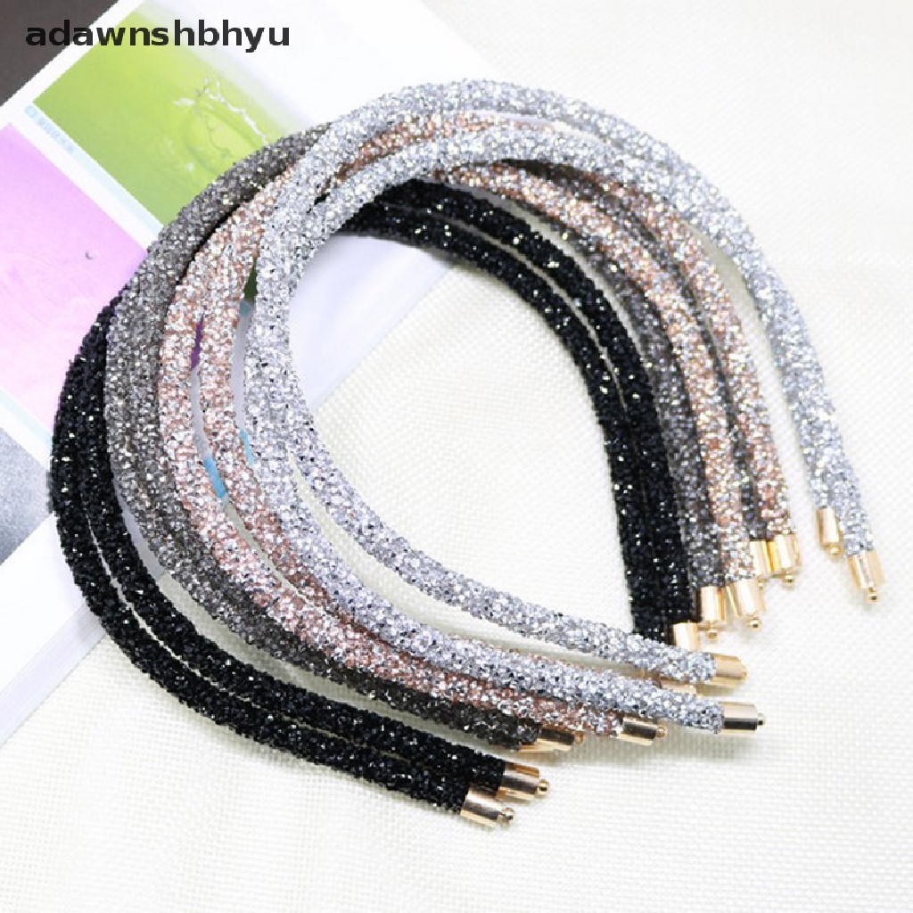 Adawnshbhyu 1PC Fashion Bando Lembut Untuk Wanita Berlian Imitasi Hairband Gadis Aksesoris Rambut ID