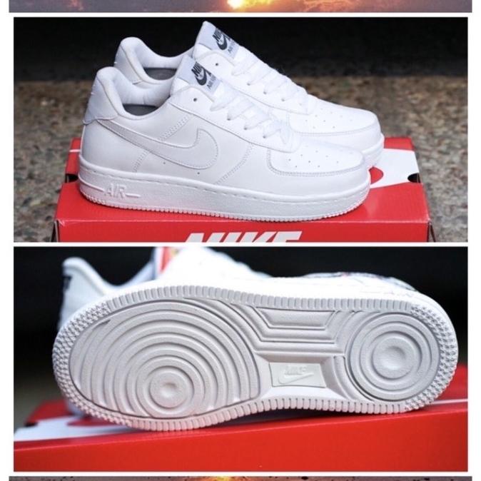 Terlaris Sepatu Sneakers Pria Wanita Nike Air Force One Full Putih