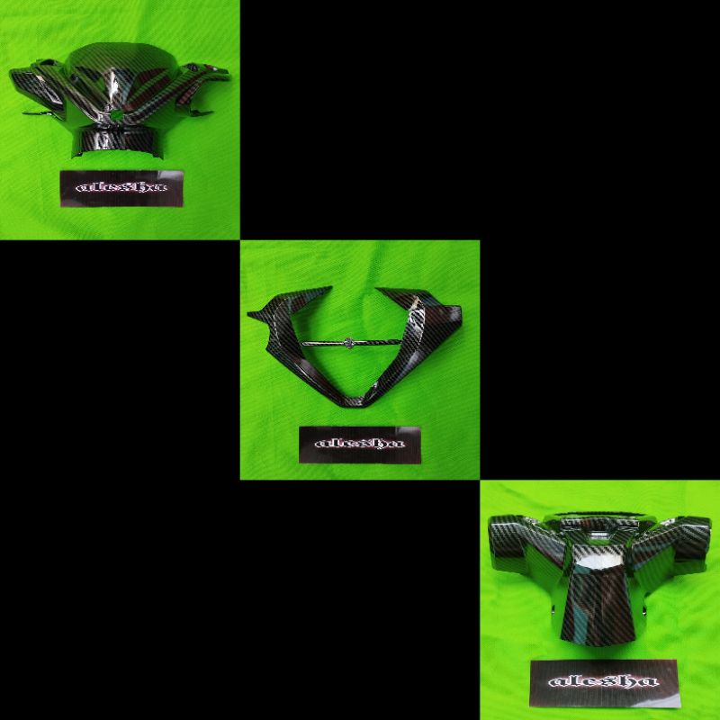 Fullset batok depan+batok belakang+list Vario 125 150 new 2018 2022 carbon karbon