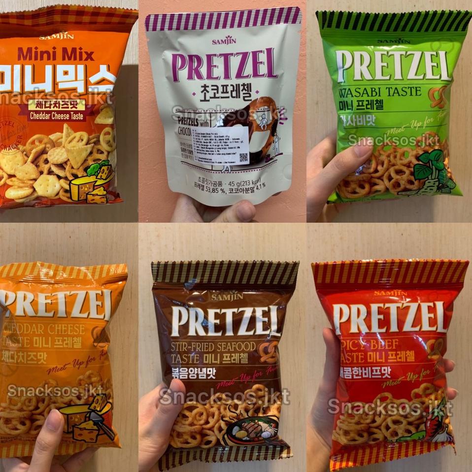 

[PRODUK DFTOW] SAMJIN PRETZEL CHEDDAR CHEESE TASTE / SPICY BEEF / STIR-FRIED SEAFOOD / WASABI / SAMJIN MINI MIX CHEDDAR WGS