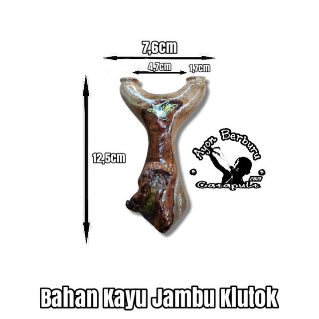 Ketapel OTT dari bahan kayu JAMBU KLUTOK/Ayon Catapult