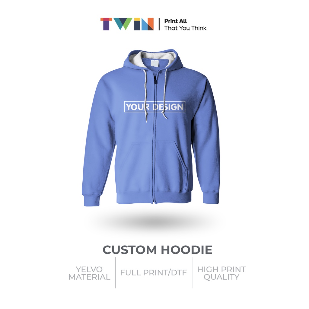 Jaket Sweater Hoodie Baby Terry Bahan Halus Pria Wanita - Sablon Hoodie DTF