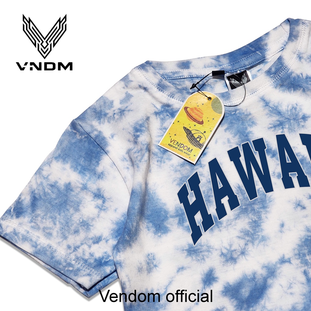 Vendom Kids Baju Kaos Anak Washet Tie Dye Laki Laki / Perempuan Unisex Umur 1-12 Tahun Bahan Cotton 30S