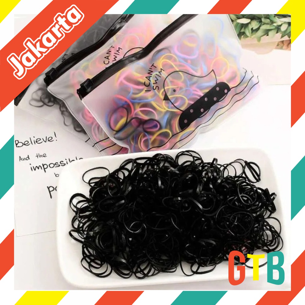 GTB Ikat Rambut Karet /Karet Jepang Elastis Warna Warni A073