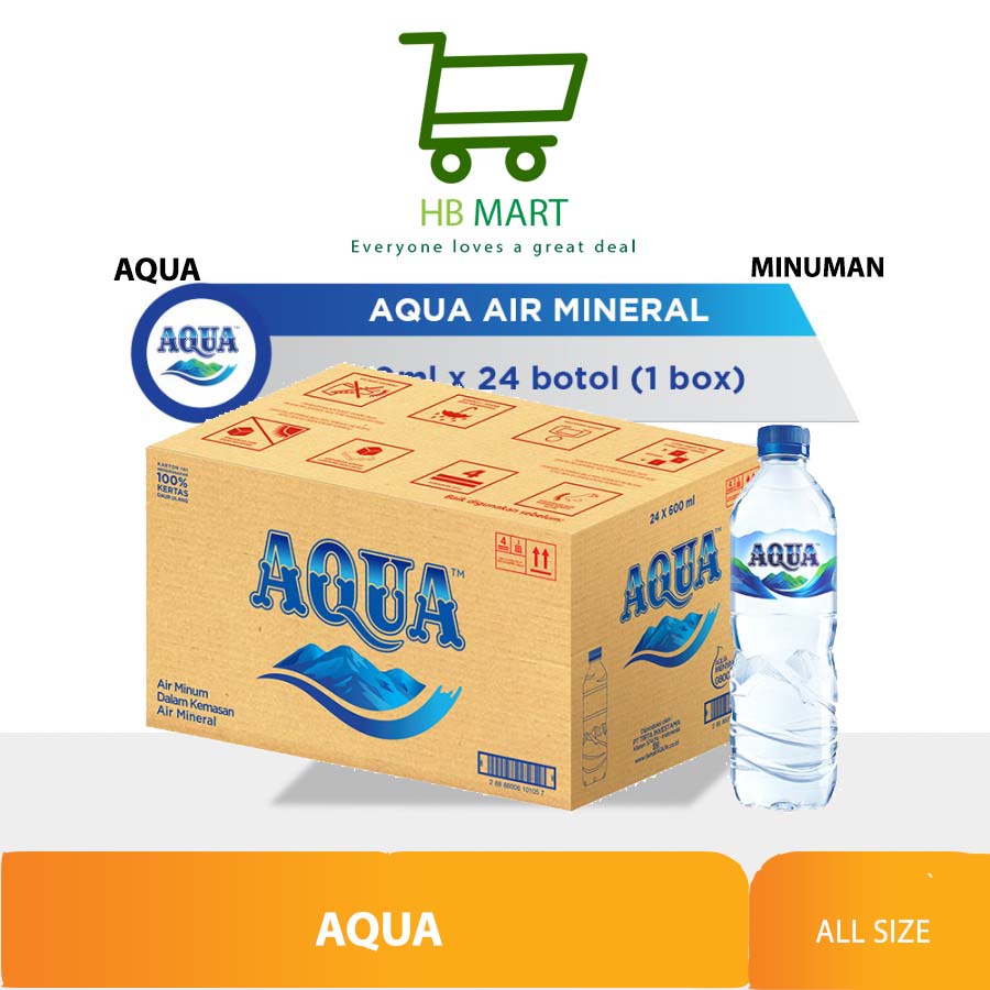 

KHSUS OJOL AQUA Air Mineral 600ml x 24 botol (1 box)