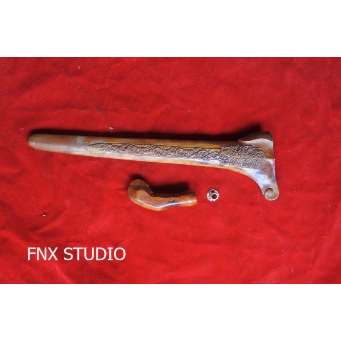 warangka keris sandang walikat ukir kayu sawo FNX7878