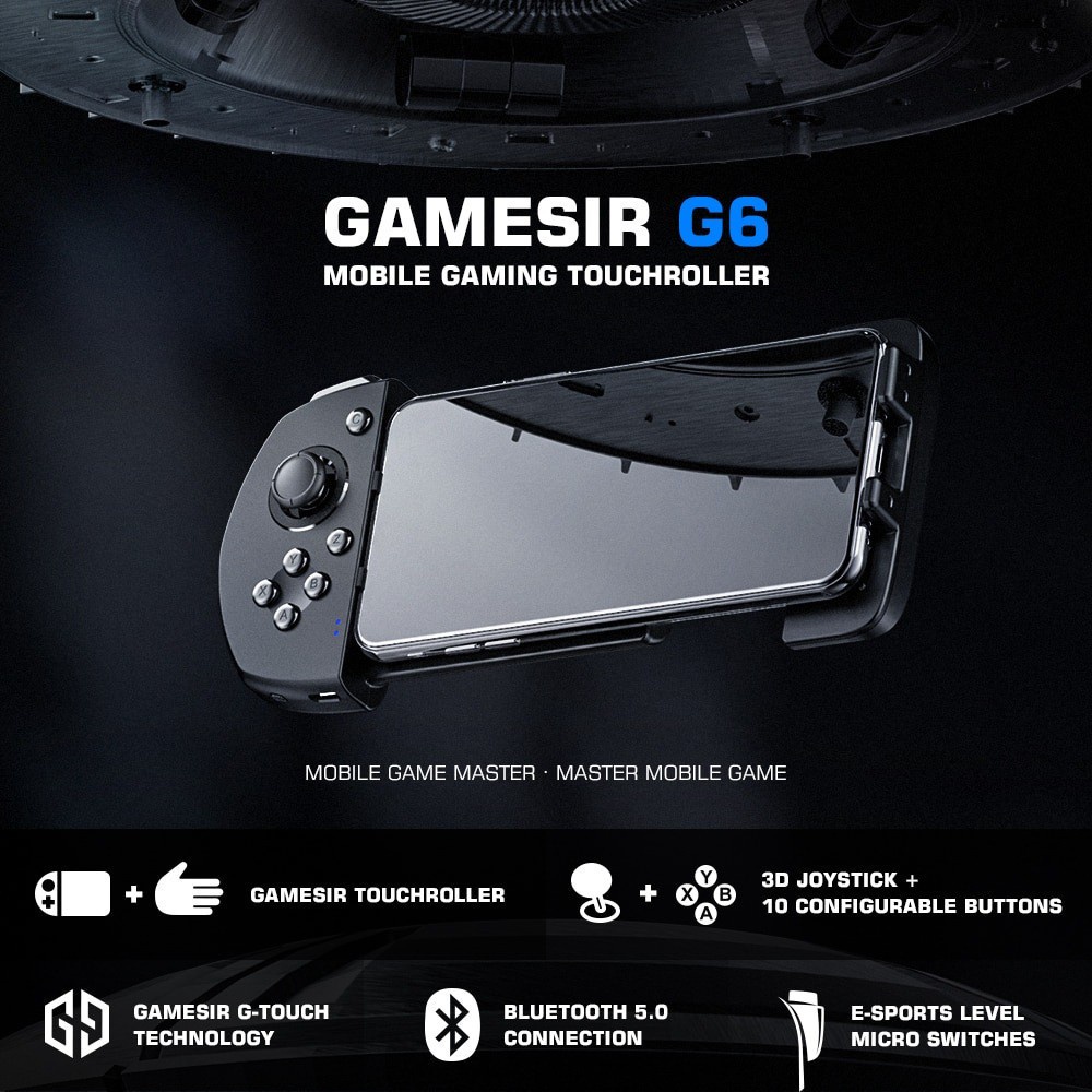 AKN88 - GAMESIR G6 - Bluetooth Mobile One-Handed Gaming Touchroller Gamepad