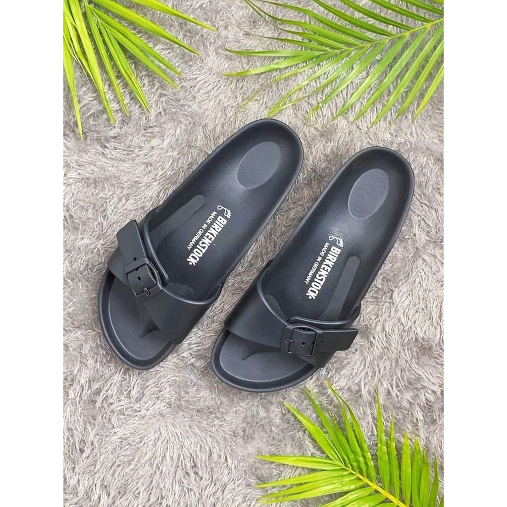 Sandal Wanita Tali Gesper Strap Satu Sendal Slop Birkin Cewek Eva Madrid Phylon Ringan