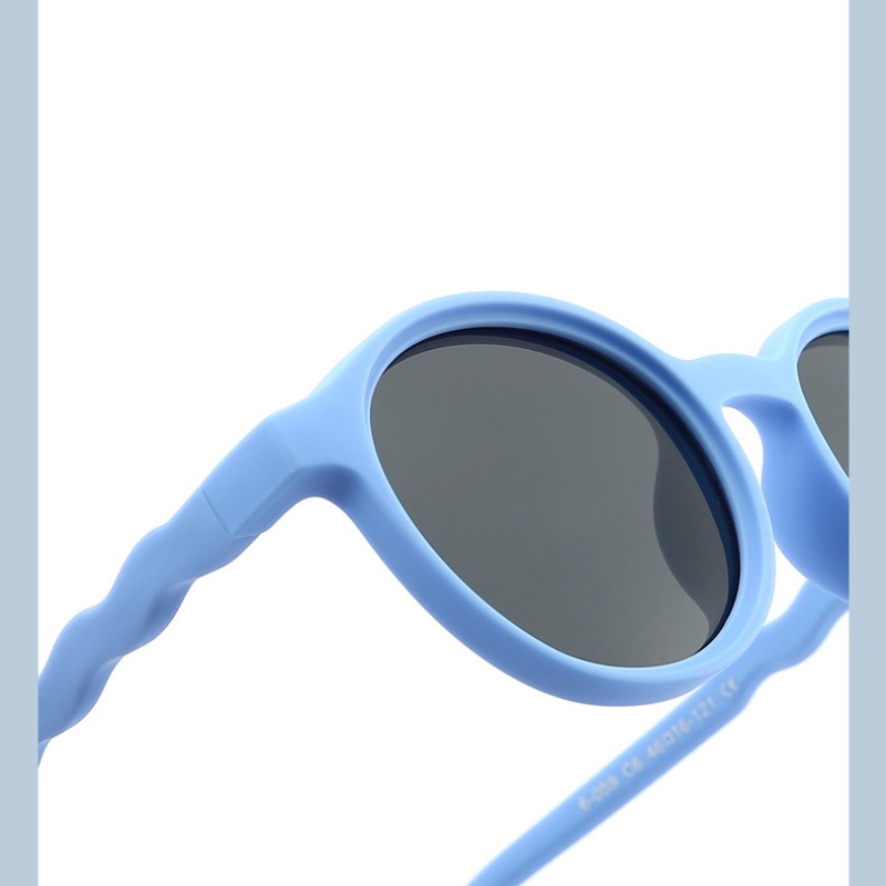 Kacamata Hitam Anak-Anak Silikon Polarized Anak Laki-Laki Dan Perempuan Luar Ruangan Bulat Bingkai Kecil Shades