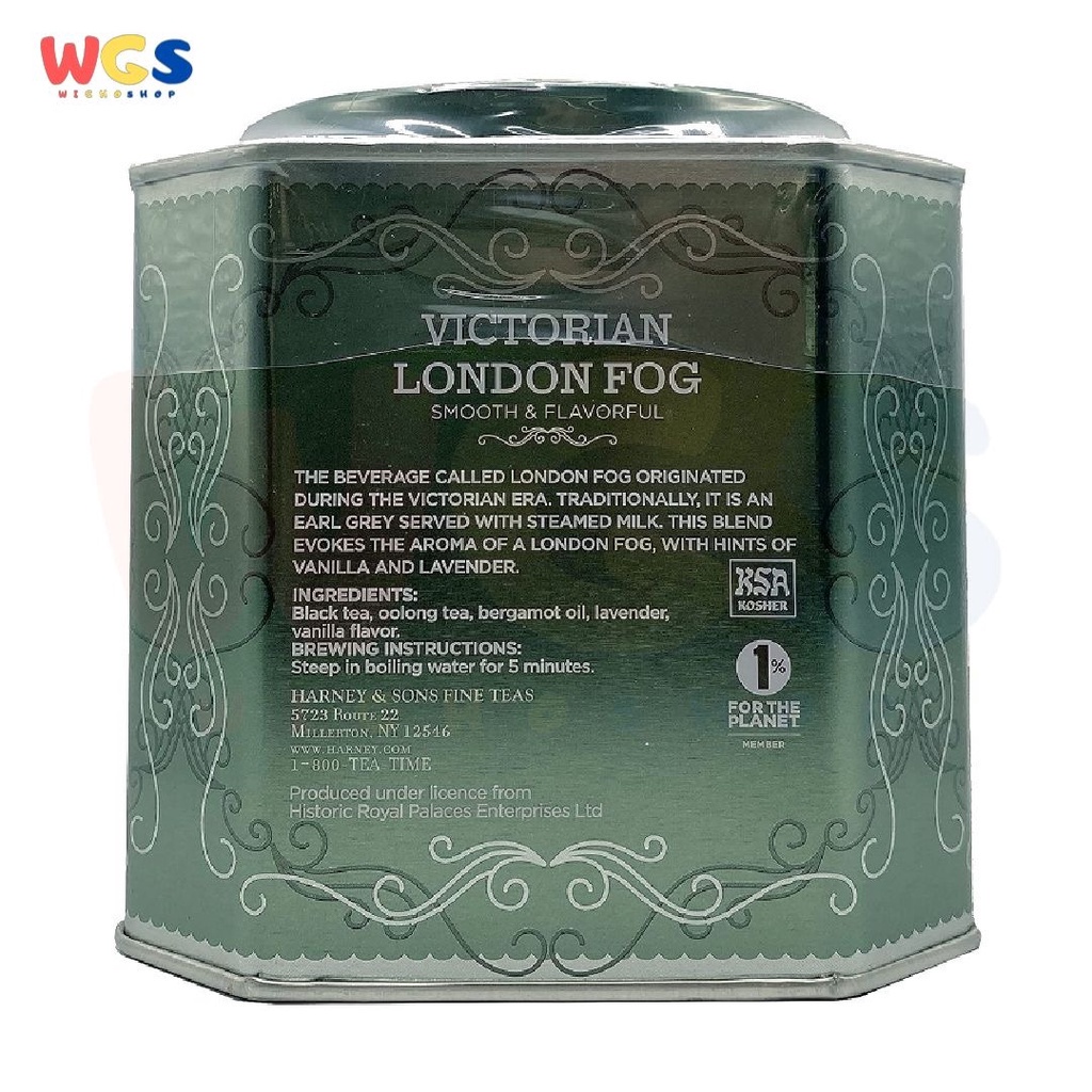 Harney &amp; Sons Victorian London Fog Black Teas Citrus Lavender 30s 75g