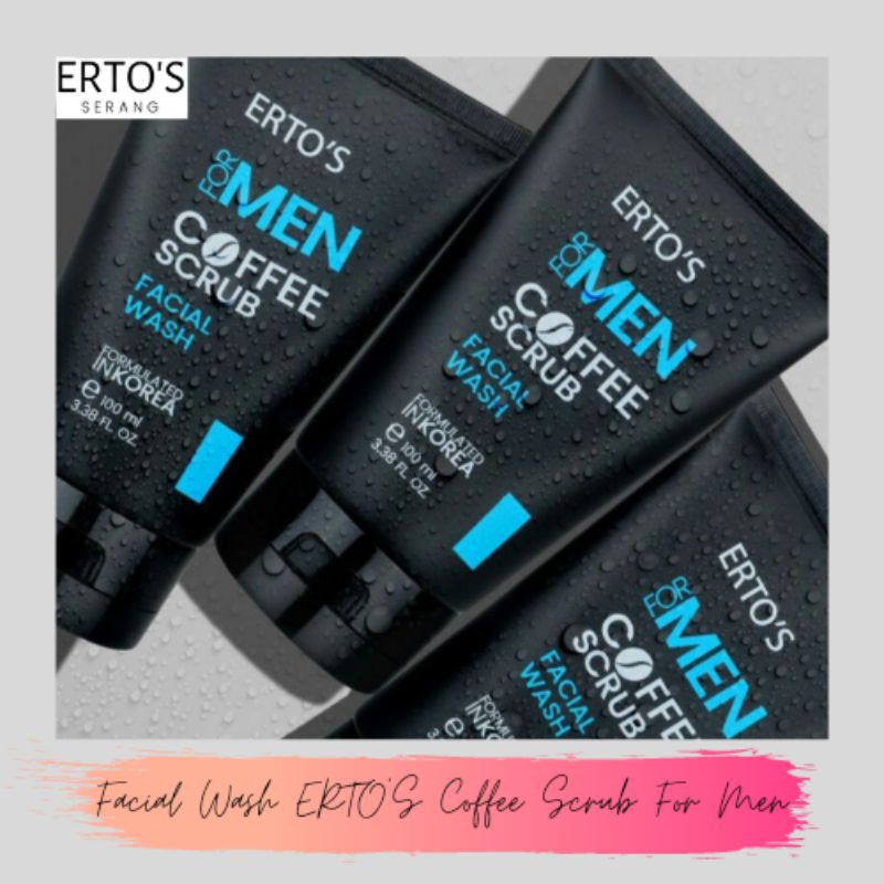 [ORI] Sabun Cuci Muka Pria Men Coffee Scrub Facial Wash Mencerahkan Wajah Pria