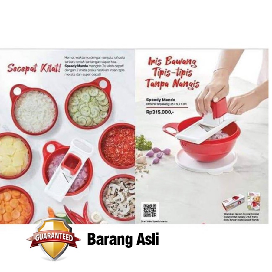 Tupperware Speedy Mando Alat Pengiris Bawang / parutan keripik kentang