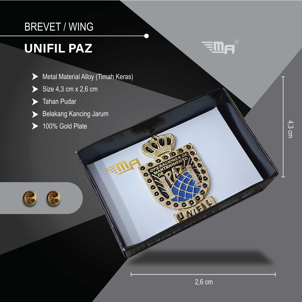 WING UNIFIL PAZ BRIVET BREVET PREMIUM EXCLUSIVE