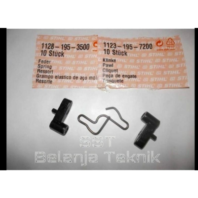 pawl/pelatuk starter dobel spring Senso MS 382 Original