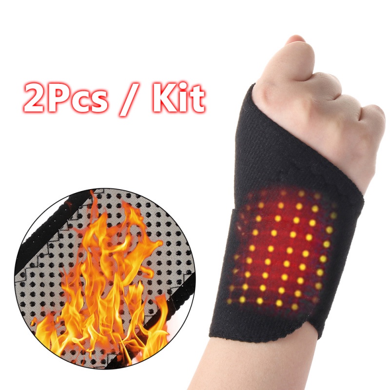 Self-heating Magnet Wrist Support Brace Guard Protector Pad Musim Dingin Tetap Hangat Band Olahraga Pelindung Gear Bracers