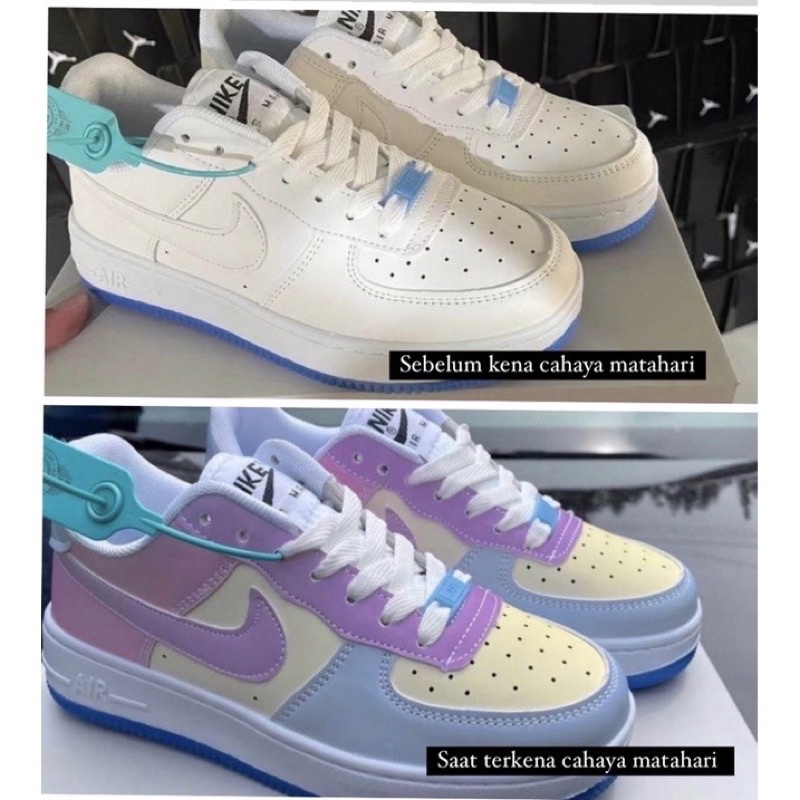 SEPATU AIR FORCE 1 UV CHANGE COLOR IN SUN H SHADOW( BISA BERUBAH WARNA DIBAWAH TERIK MATAHARI)WOMEN