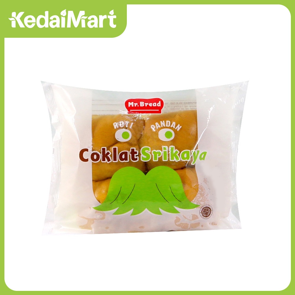 Mr. Bread Roti Kasur Isi 4 Pandan Coklat Srikaya
