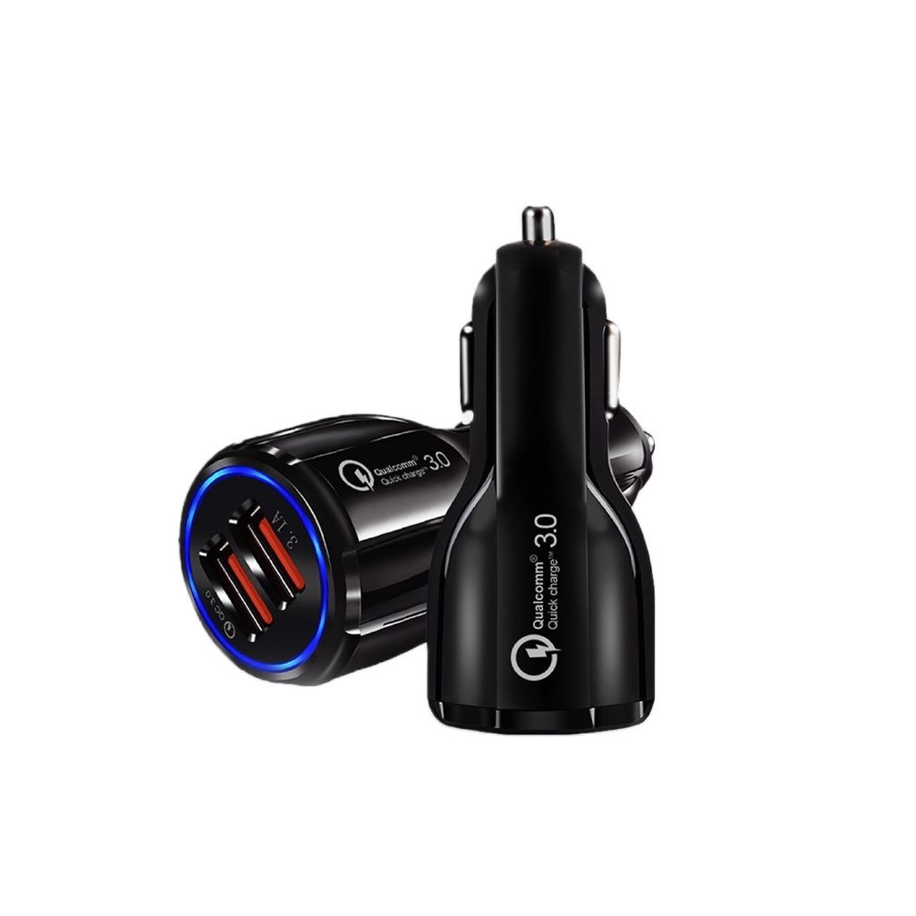 Adaptor Car Charger HP 2 Port For Mobil Motor Dual USB Fast Charging 3.1A QC 3.0 Good Quality AH062 - ACS