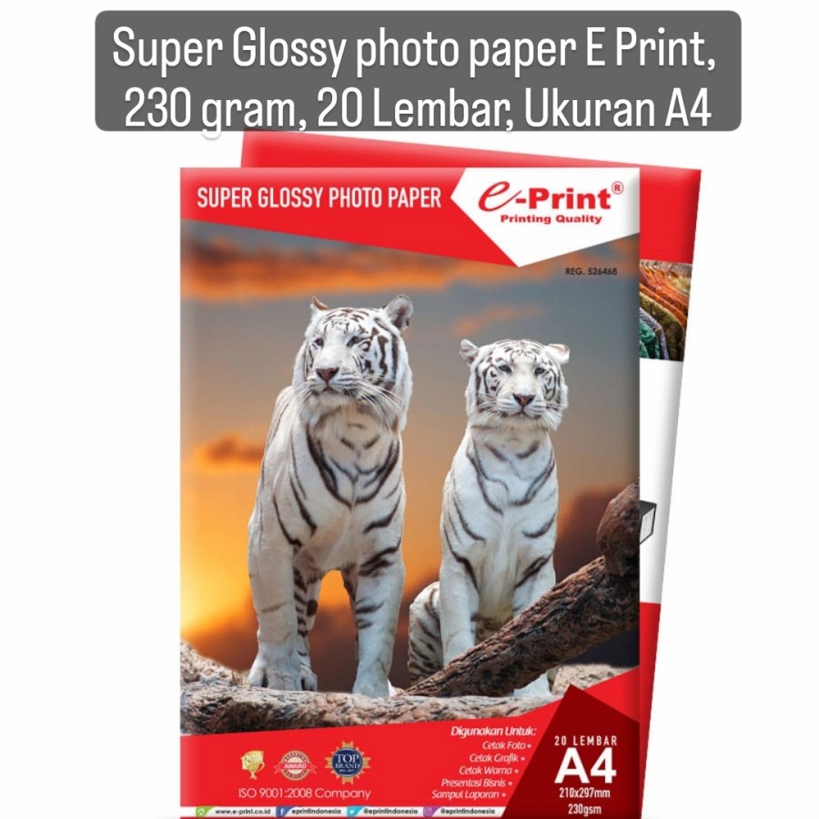 

Kertas Foto Kualitas Bagus Super Glossy Photo Paper A4 Eprint 230gsm