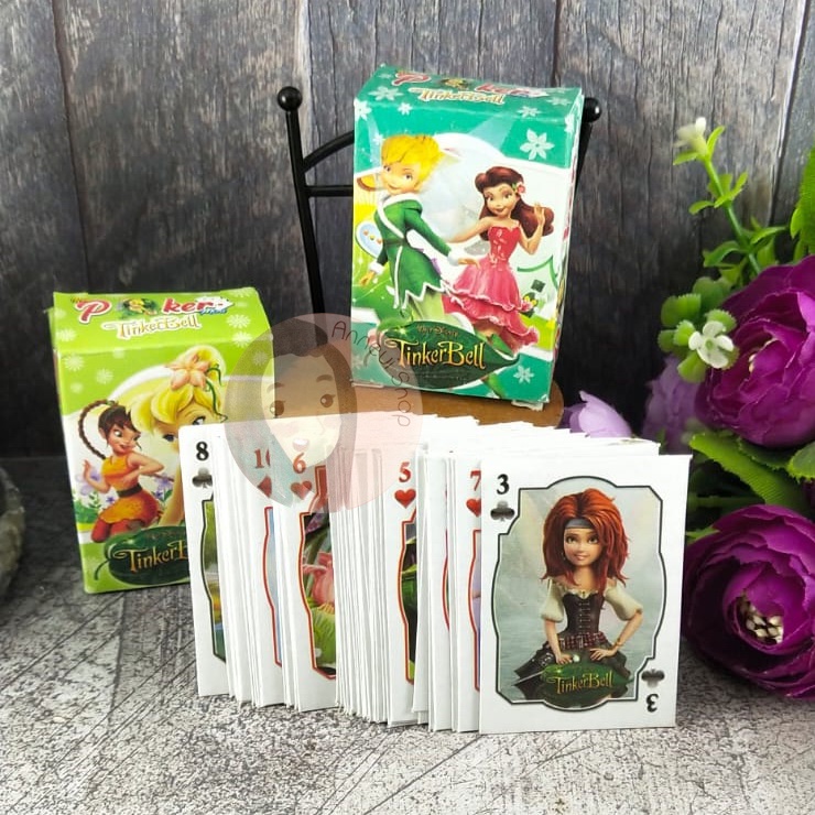 Kartu Remi Playing Cards Poker Set Karakter isi 56 Kartu Umbul Gambaran Kuartet Debokan Barbie Hello Kitty Princess Strawberry Shortcake Tinkerbell Mainan Jadul Generasi 90an Edukasi Kreatif Anak