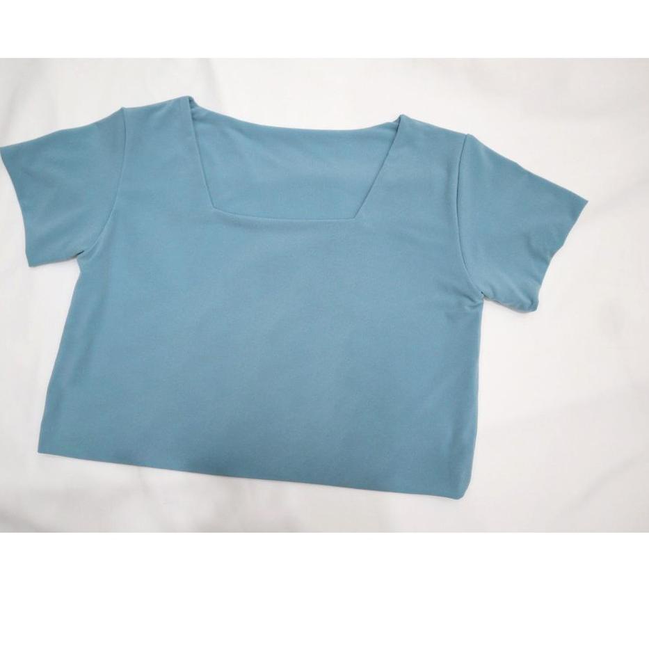 limited Edition✔️CROP TOP SQUARE TEE JUMBO BIG SIZE KAOS CROP TOP|RA5