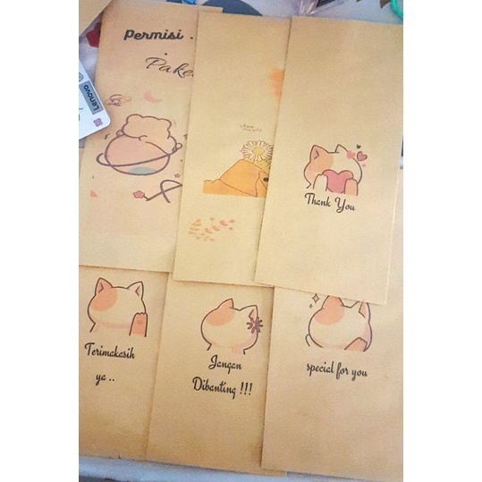 

(20pcs) Vintage Amplop Packing Panjang Amplop Unik Keperluan Packing Amplop Murah