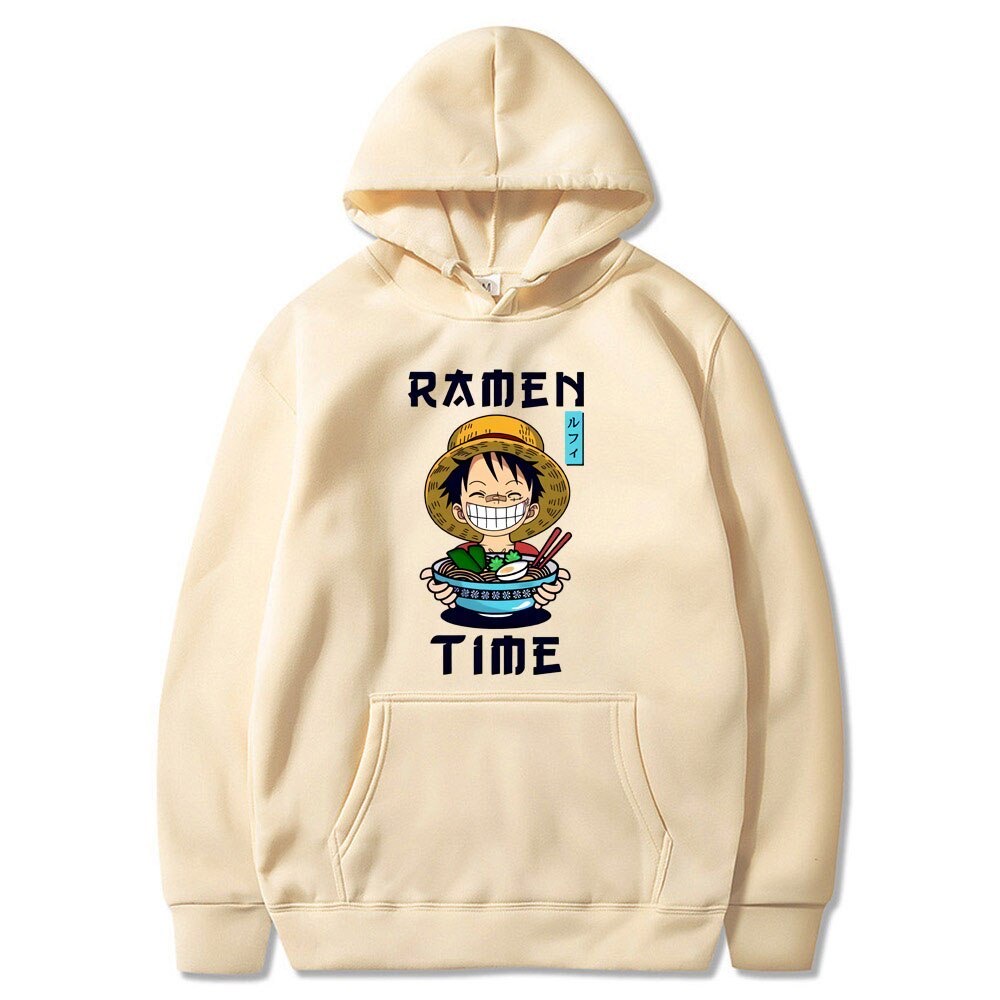 RAMEN TIME ONE PIECE Jumper Hoodie II  Sweater Hoodie Trendy II Sweter Oblong Topi Sz M - XL ( Pria &amp; Wanita / Anak &amp; Dewasa )