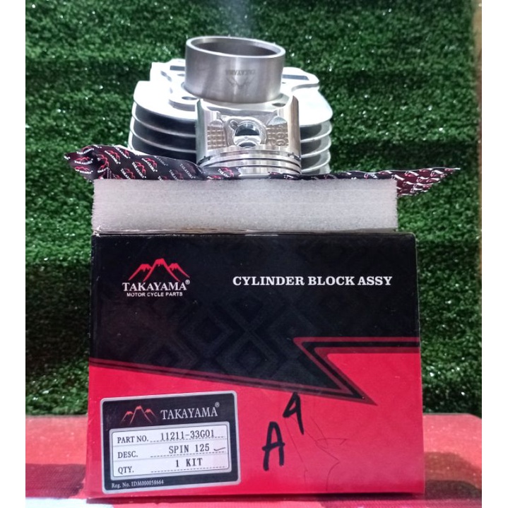 Block Seher Cylinder Block + Piston Kit Spin 125 Skaywave Skaydrive Merek Takayama 11211-33G01