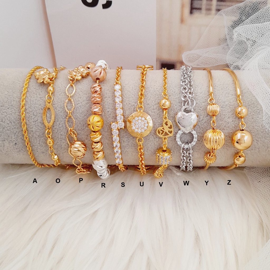 Gelang Xuping Gold Lapis Emas 18k Rantai Kecil Motif Sisik - BB096