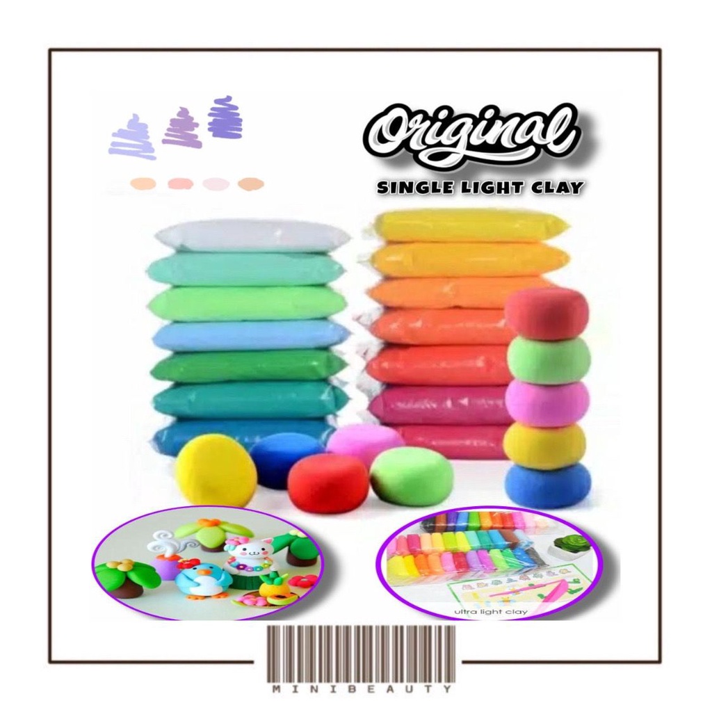 single light clay ultra light clay soft clay melatih keratifitas anak