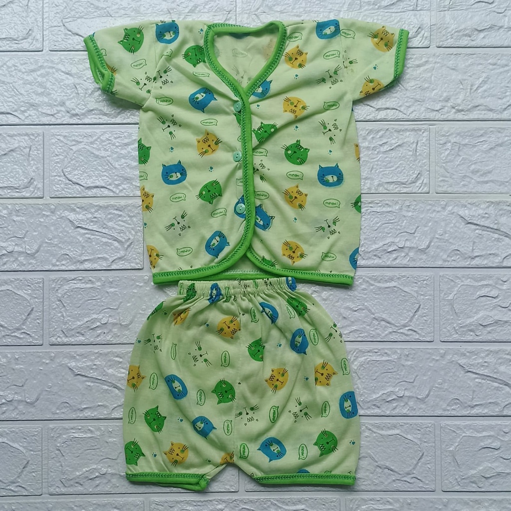 3 setelan baju bayi lengan pendek dan celana pendek 0 6 bulan