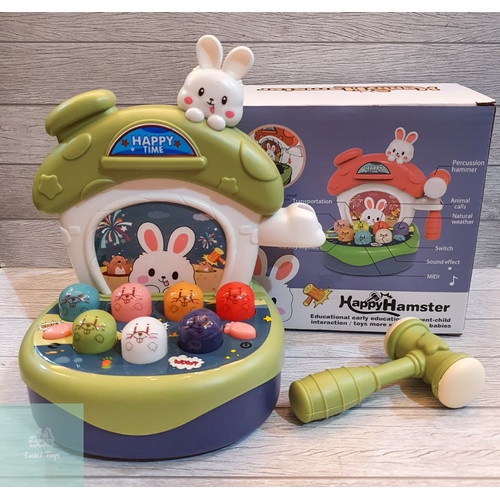 Mainan Palu Edukasi Pukul Tikus Musikal - Mainan Musik / Tikus Dipukul Mainan Anak Cewek&amp;Cowok Happy Hamster Murah