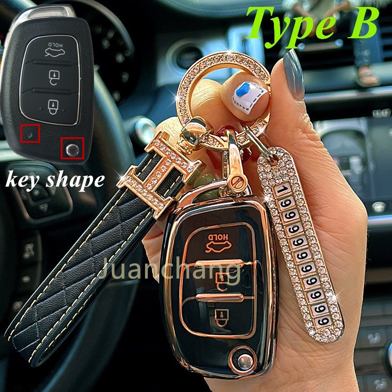 Casing Kunci Mobil Bahan TPU Untuk Hyundai Tucson Sonata Fe Creta ix25 ix35 ix45 i10 i20 i30 i40