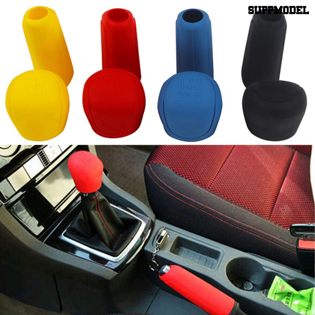 [Auto] Gear Shift Sleeve Soft Car Styling Penutup Rem Tangan Mewah Tahan Lama Untuk Kendaraan Mobil Truk