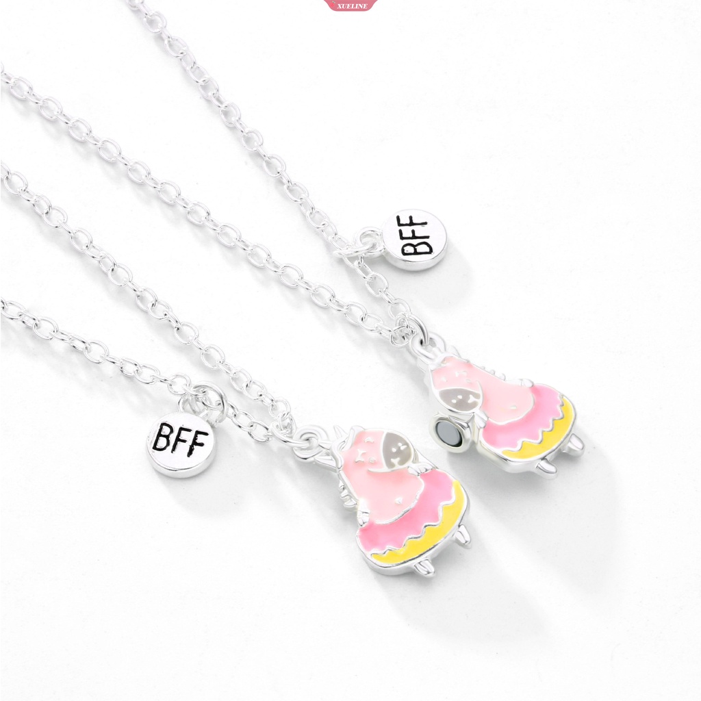 2pcs/set I Love You Kalung Perhiasan Liontin Hati Lock Key Pendant Necklace Untuk Hadiah Pasangan Kekasih Cewek Dan Cowok [ZXL]