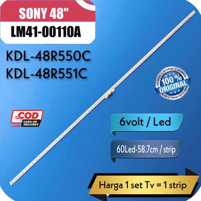 Backlight Tv Sony KDL-48R550C KDL-48R551C KDL48R550C KDL48R551C KDL48R550 KDL-48R550 Lampu Led Tv SONY 48 Inc