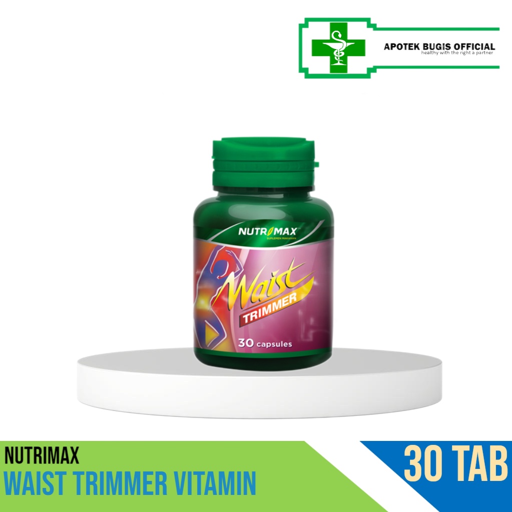 NUTRIMAX WAISTTRIMMER VITAMIN OBAT PELANGSING PERUT BADAN MENEKAN NAFSU MAKAN DETOX RACUN 30 KAPSUL