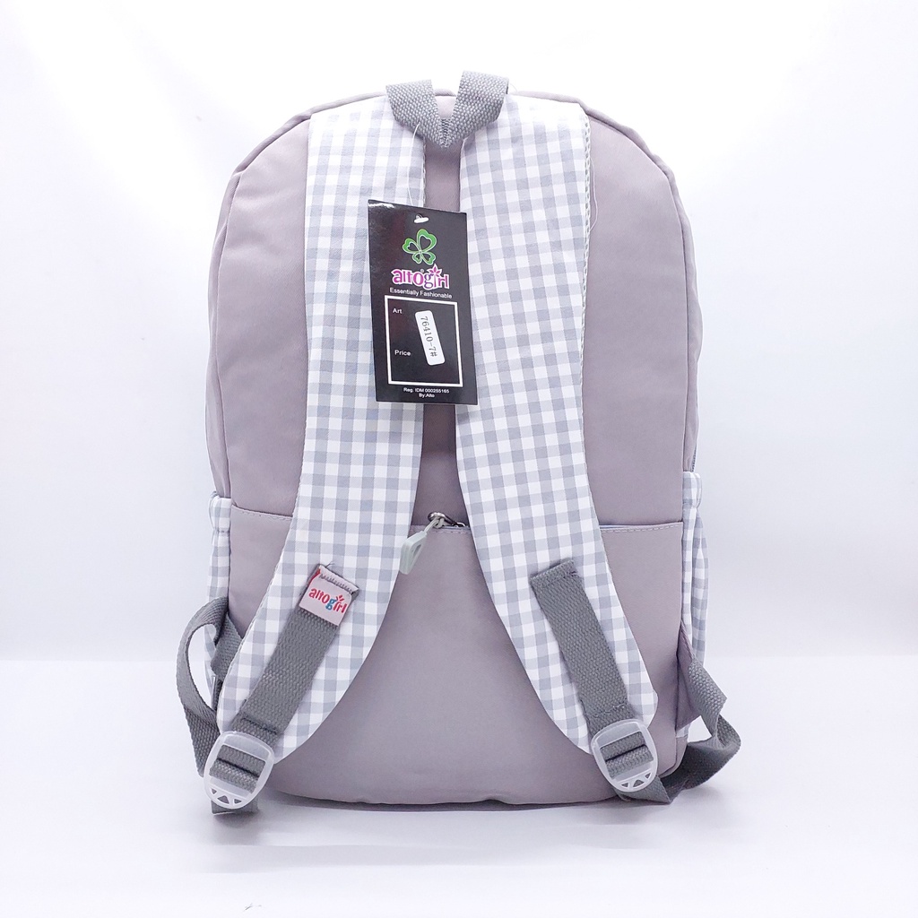 RANSEL LAPTOP ALTO GIRL 18 INCH BANYAK RUANGAN / TAS SEKOLAH CEWEK SD SMP SMA KULIAH 18INCH SLOT BANYAK DAN GRATIS JAS HUJAN / TAS PUNGGUNG WANITA BARU / TAS DUKUNG MOTIF KOTAK / BAGPACK COLORFULL KUAT AWET TAHAN LAMA HALUS BACKPACK CEWEK TAHAN AIR KOREA