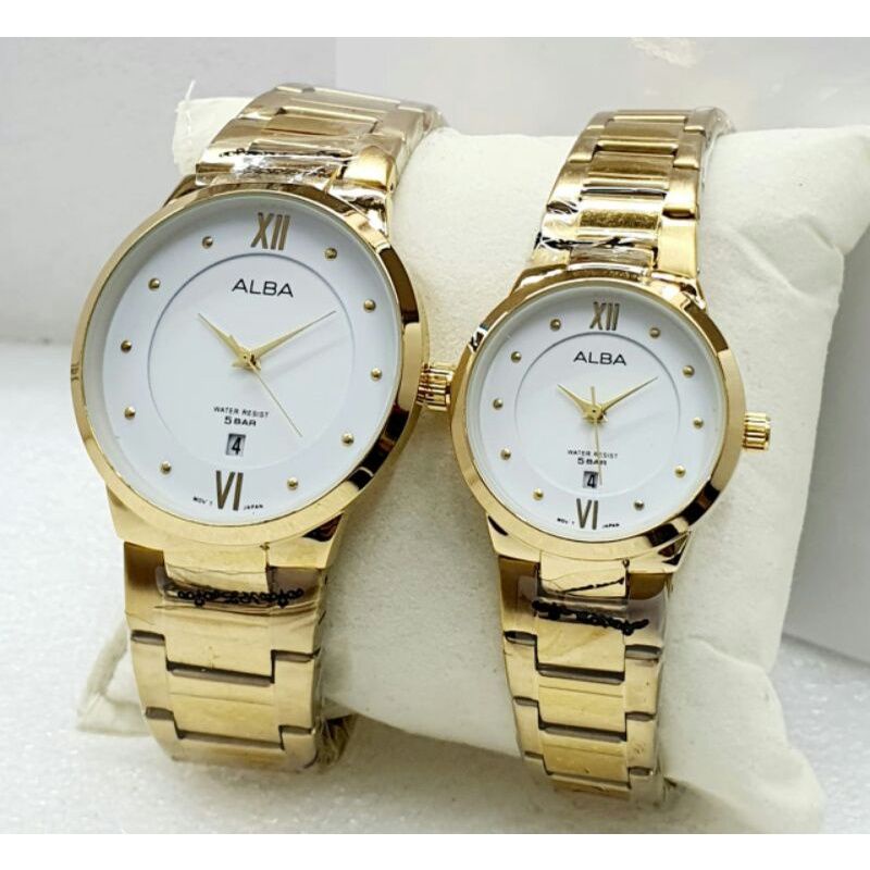 HARGA TERMURAH | Jam Tangan Alba Couple Rantai Anti Air | Jam Tangan pria wanita model Lawas / Promo murah bisa satuan Free Bok