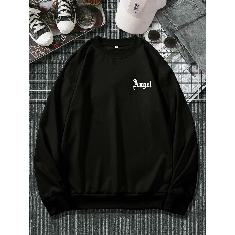 ANGEL WING Sweatshirt Basic II Sweater Crewneck Print DTF II Sz M - XL Anak &amp; Dewasa ( Pria &amp; Wanita )