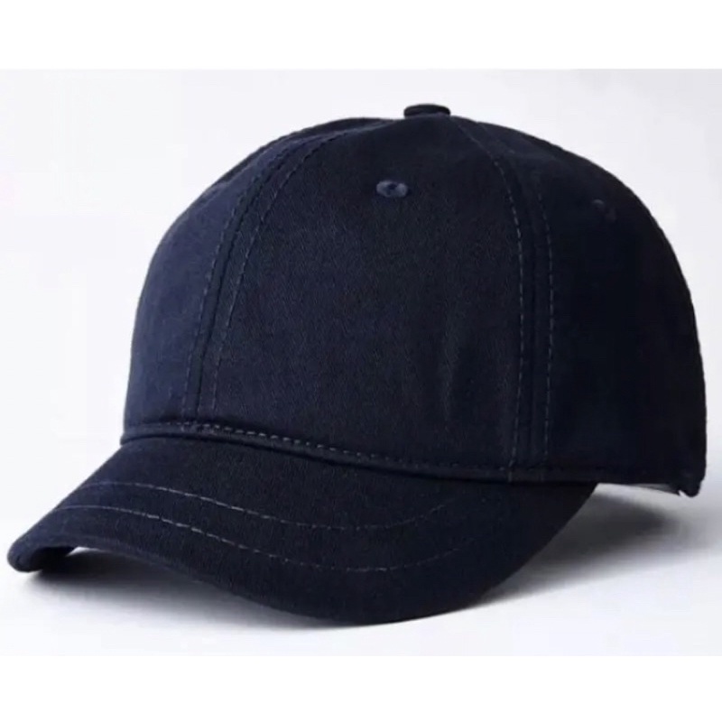 Topi polos baseball distro pad pendek korea lidah pendek dewasa pria dan wanita Classic Style Japan