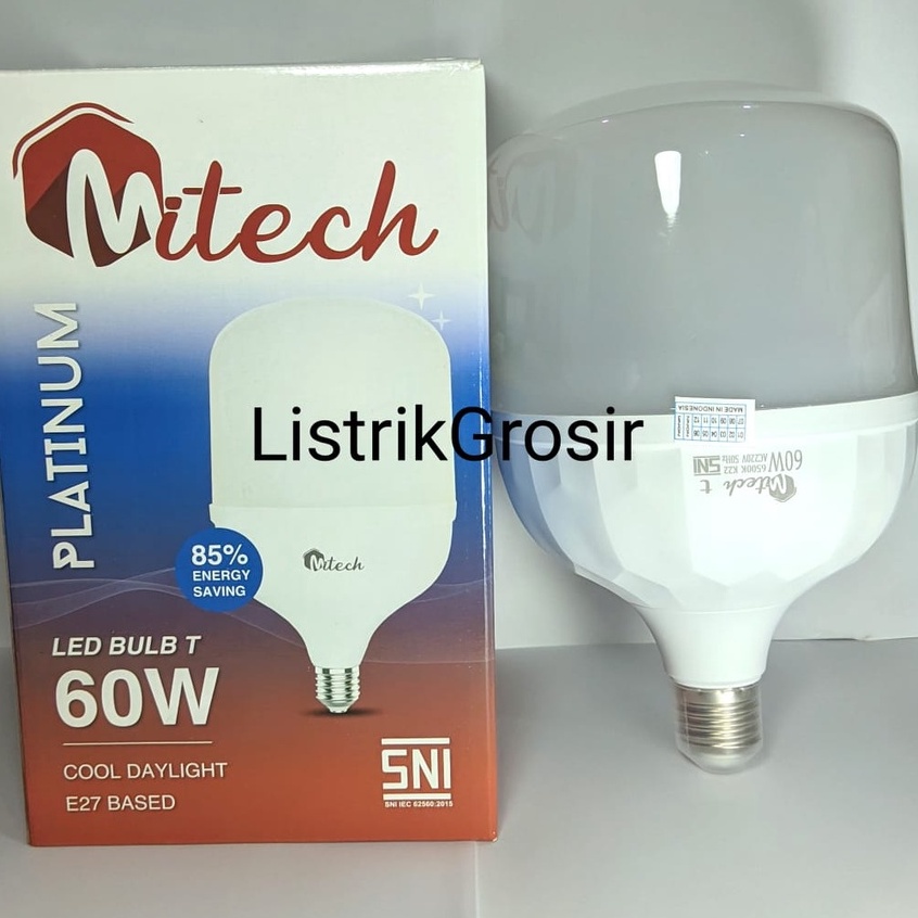 Capsule Lampu Led MITECH PLATINUM T Bulb 60w 60 Watt Bohlam Led Kapsul