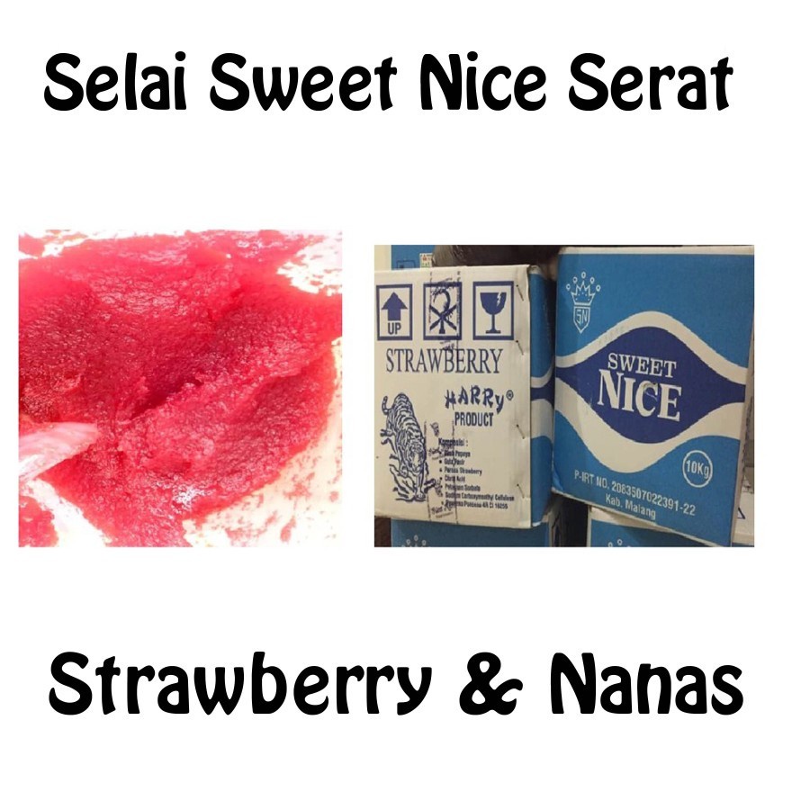 

Selai Sweet Nice Berserat 300gr (Nanas & Strawberry)
