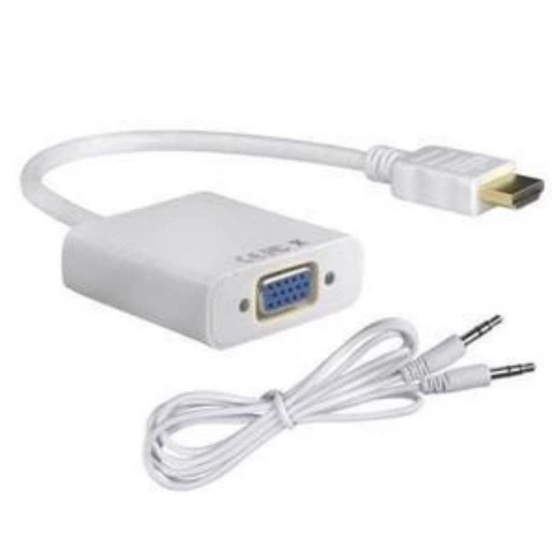 (COD) KONVERTER ADAPTER HDTV MALE TO VGA FEMALE WITH AUDIO CONVERTER / DARI LAPTOP KE PROYEKTOR