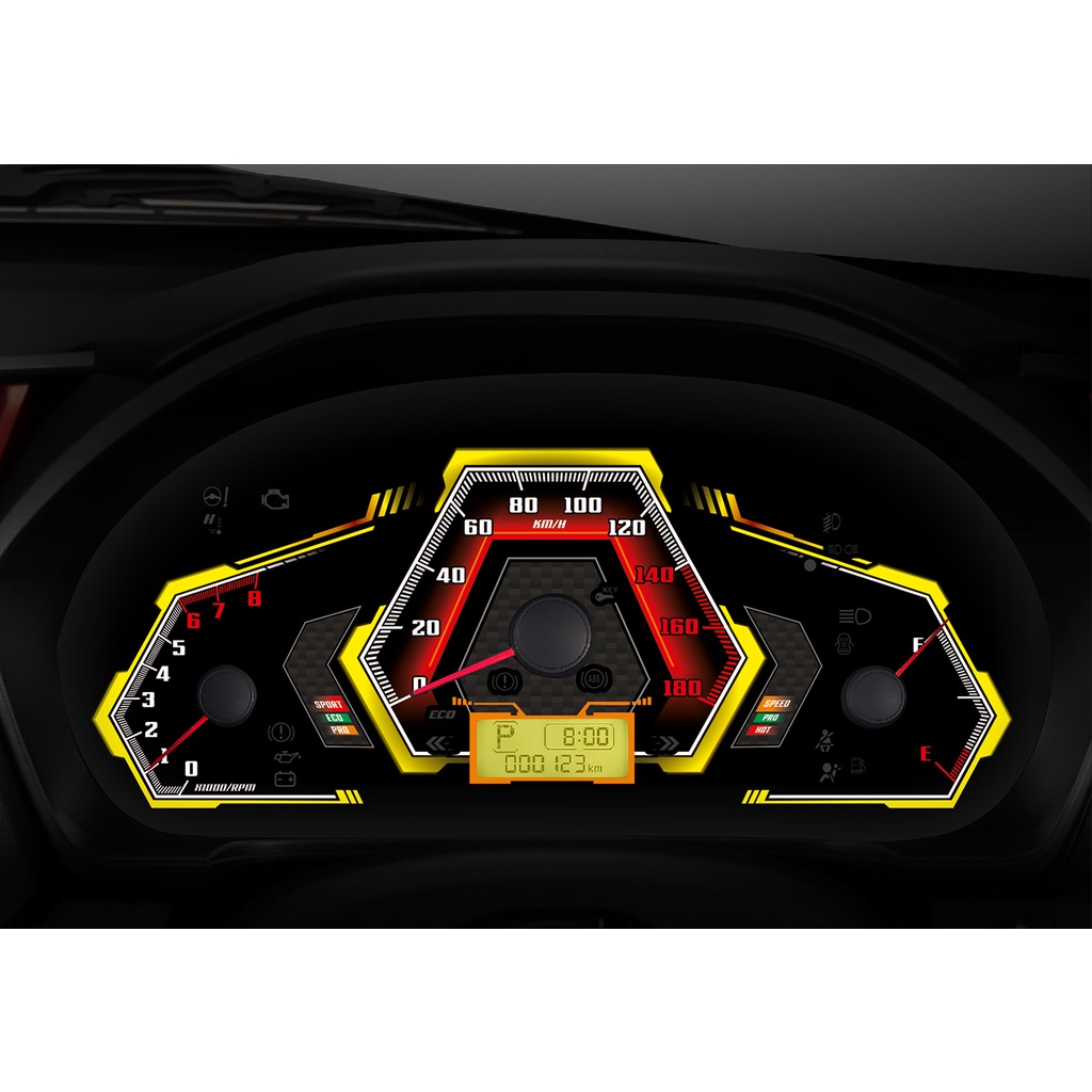 Custom Speedometer Brio/Mobilio Racing Yellow