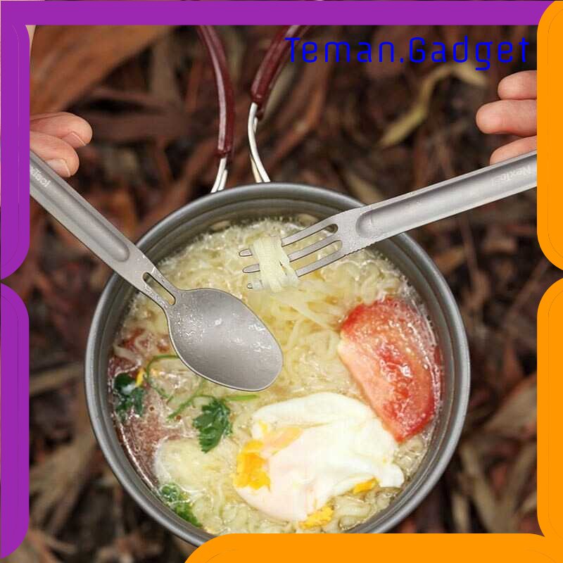 TG - DPR NexTool Sendok dan Garpu Camping Separable Portable Titanium - KT5525