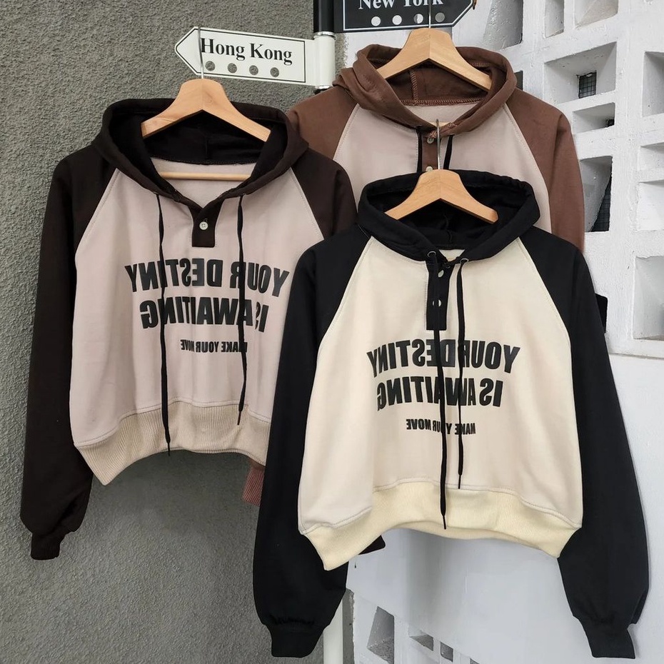 Hoodie Croope Your Destiny Wanita Outher Ala Korean Style